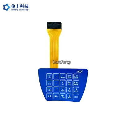 OEM 메탈 돔 멤브레인 스위치, 1.0 밀리미터 피치 메탈 돔 접촉 스위치