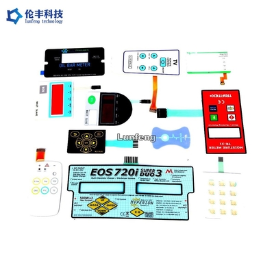 좋은 가격 PVC 재료 블루 LED 컬러 템브란 키보드 1mm 및 1.5mm 피치 온라인으로