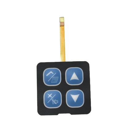 좋은 가격 주황색 LED 색상의 PET 회로를 갖춘 촉각 플랫 멤브레인 스위치, 유연하며 IP65 방수 방진 등급 온라인으로