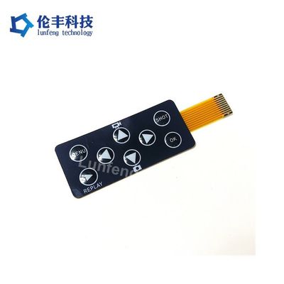 좋은 가격 ZIF 커넥터가 있는 금속 돔 FPC 멤브레인 스위치, 전기적 성능 및 내구성을 제공하는 실리콘 오버레이 재질 온라인으로