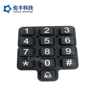 산업용 장비 인쇄 실크스크린 인쇄 및 탄소 알약 인쇄로 인쇄 된 실리콘 고무 키보드