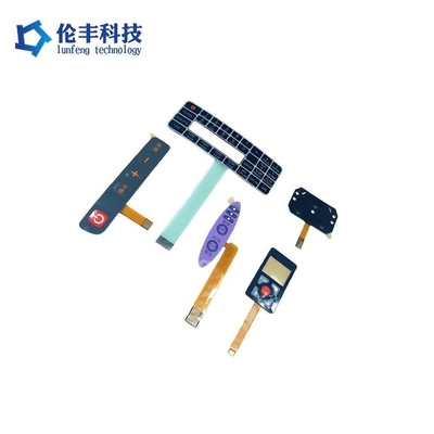 평면 버튼 3M9080 접착제 및 LED/EL 기술을 가진 PET 망막 스위치
