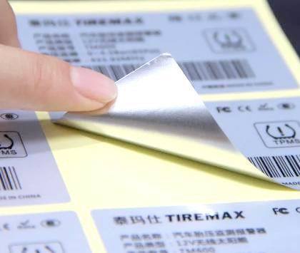좋은 가격 Silver Sticker Label with Temperature Resistance Up To 80°C, Permanent Or Removable Adhesive for Smooth Surfaces 온라인