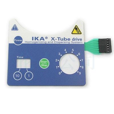 RAL 컬러 플랫 멤브레인 스위치 PET 회로 블랙 커넥터 금속 돔