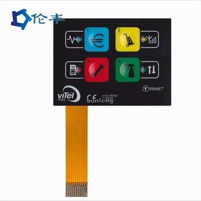 좋은 가격 PET F150 FPC 멤브레인 스위치 패널 양각 버튼 LED 온라인으로