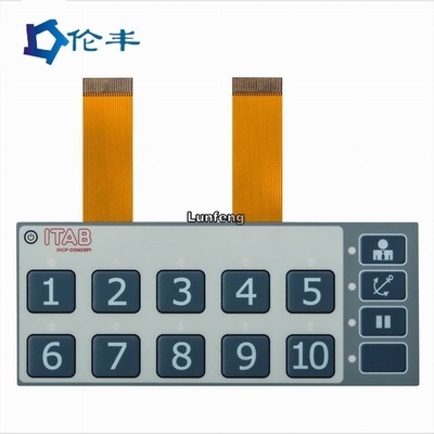 좋은 가격 회색 LED FPC 멤브레인 스위치 양각 버튼 촉각 스위치 키패드 온라인으로